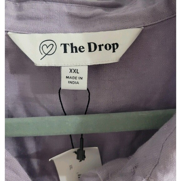 The Drop India 100% Linen Shirt Lilac Size XXL Business Office Career Spring NEW - Picture 2 of 10